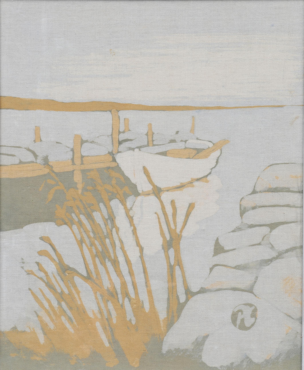 PIA CARLSTRÖM. textil/batik, kust, signerad.