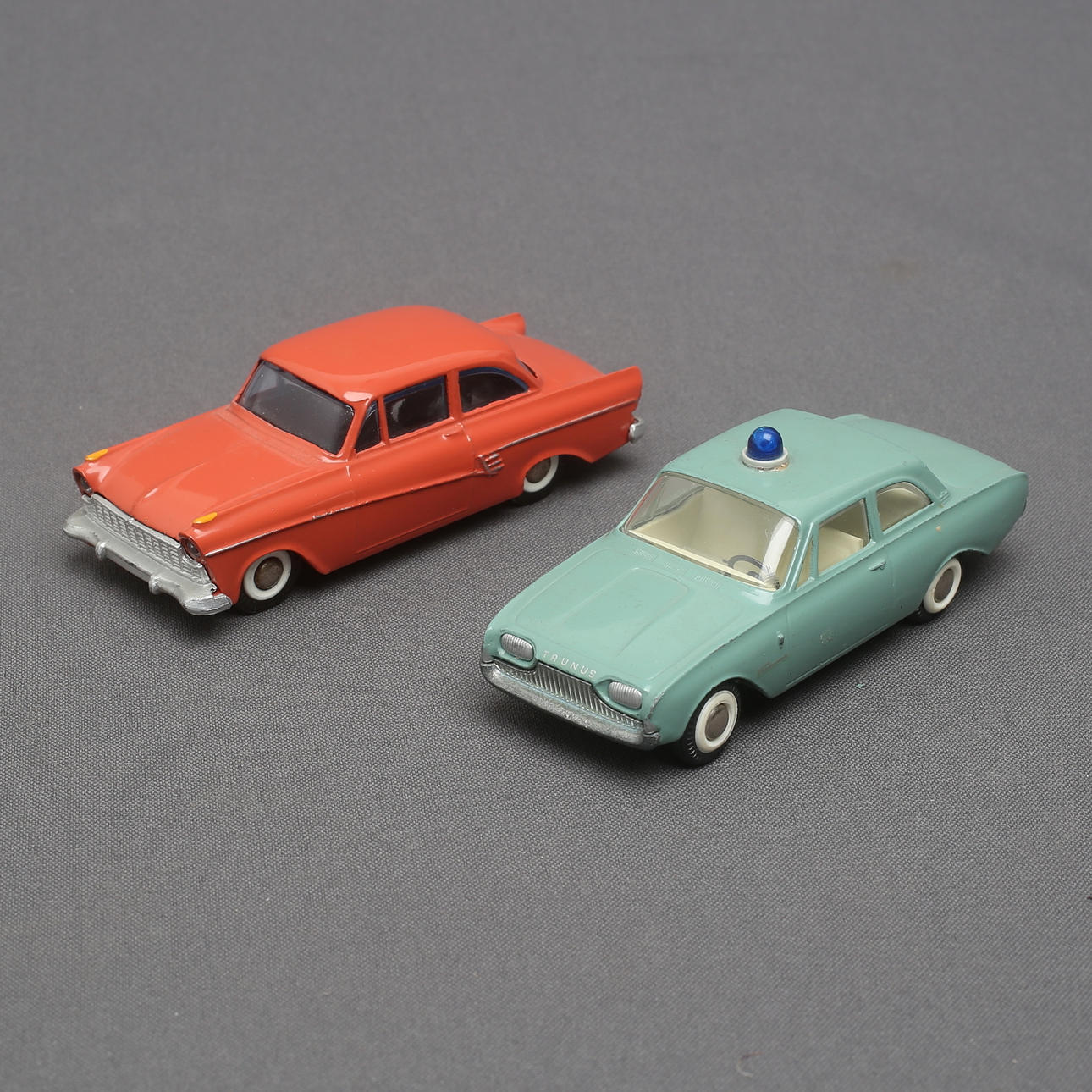 TEKNO, 2 pcs, Ford Taunus 17 M passenger cars, no. 823 and 826
