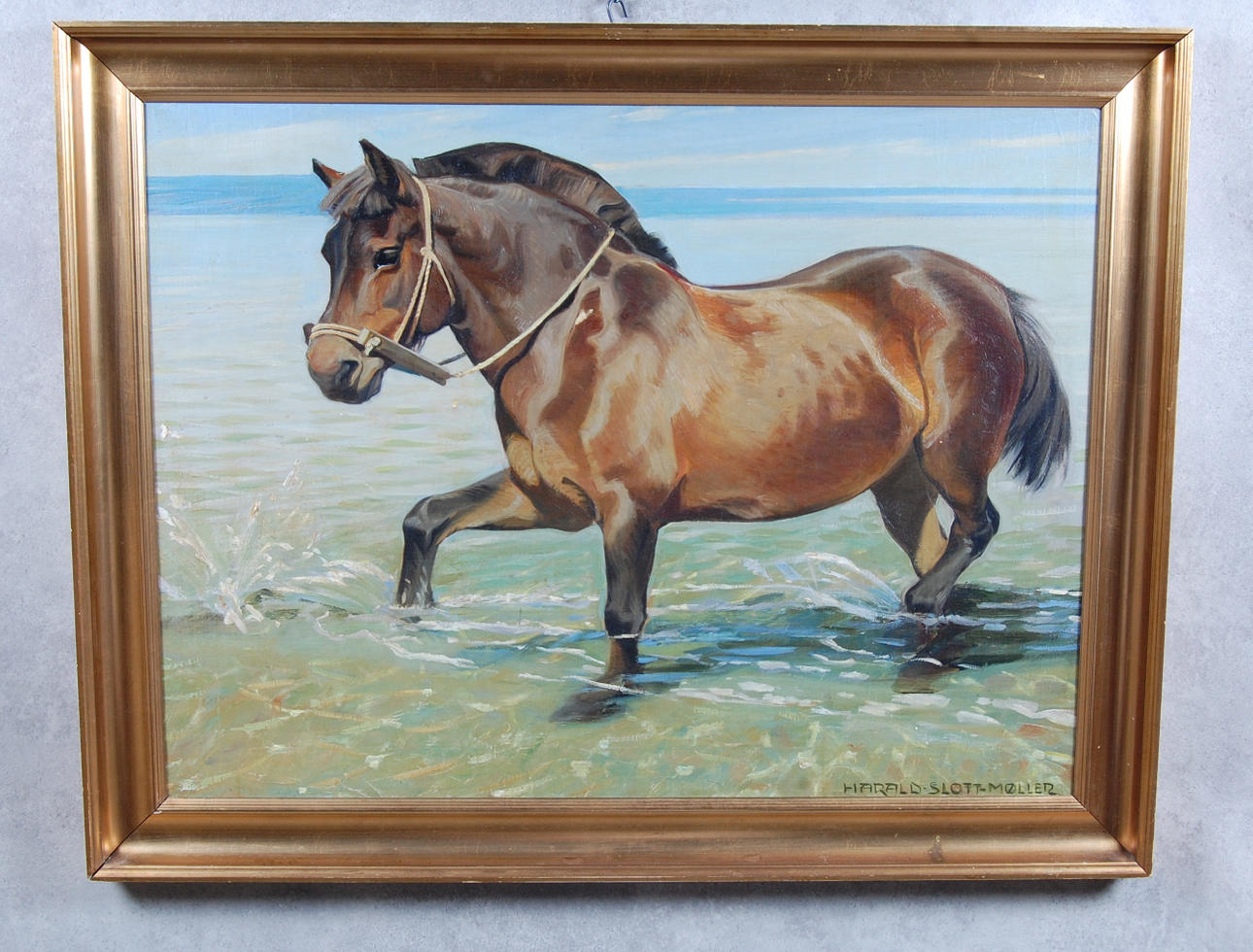 HARALD SLOTT MÖLLER. 1864-1937, Danmark,olja på pannå, signerad.