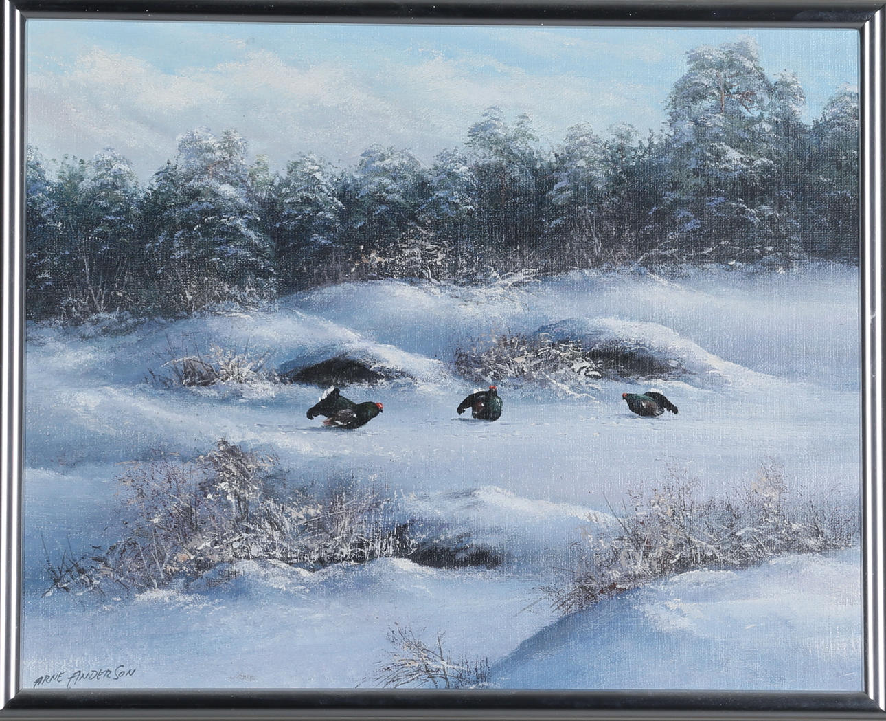 ARNE ANDERSSON. olja på duk, signerad.