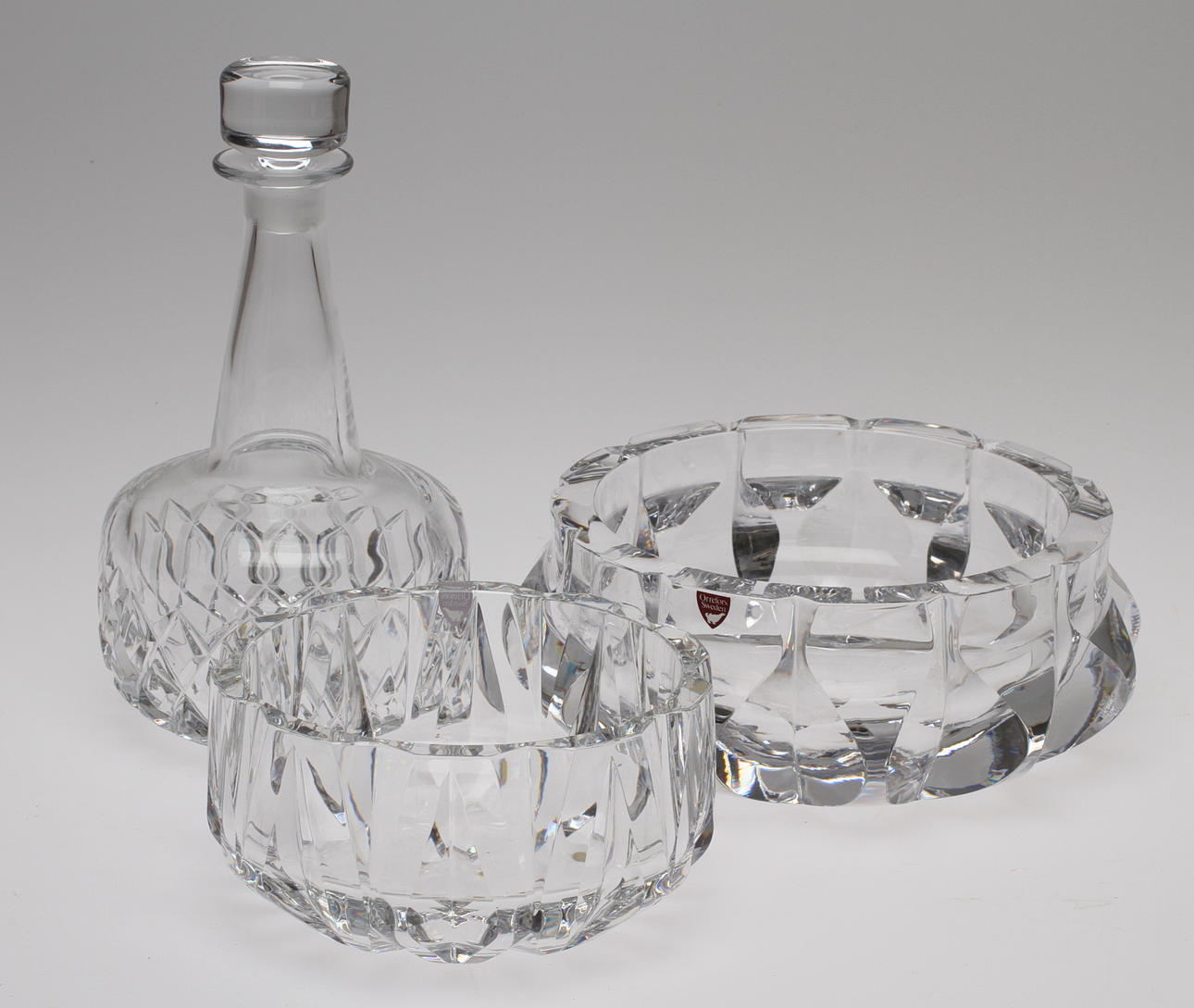 SKÅLAR, 2 st, KARAFF, Orrefors.