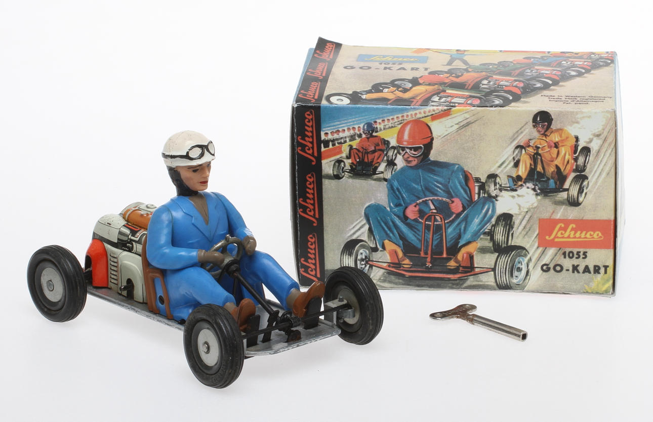 MODELLBIL SCHUCO GO-KART 1055 i originalkartong med nyckel.