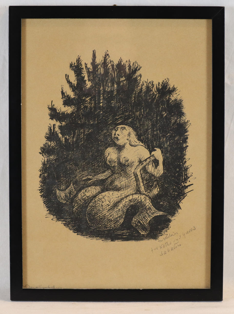 ALFRED KUBIN. "Donauweibchen", Lithographie.