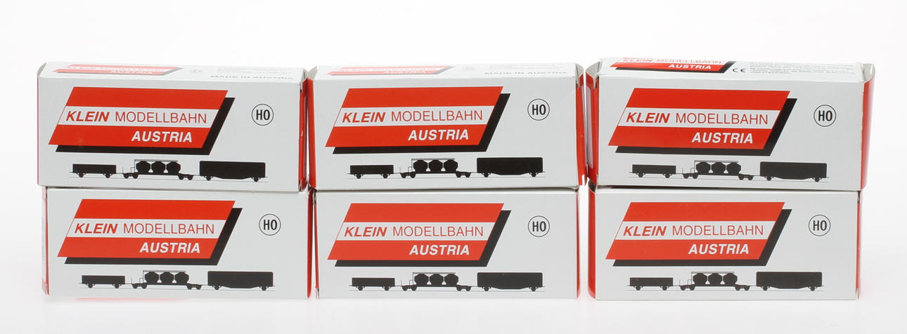 MODELLTÅG KLEIN MODELLBAHN 6 stycken svenska tankvagnar i originalkartong (A).