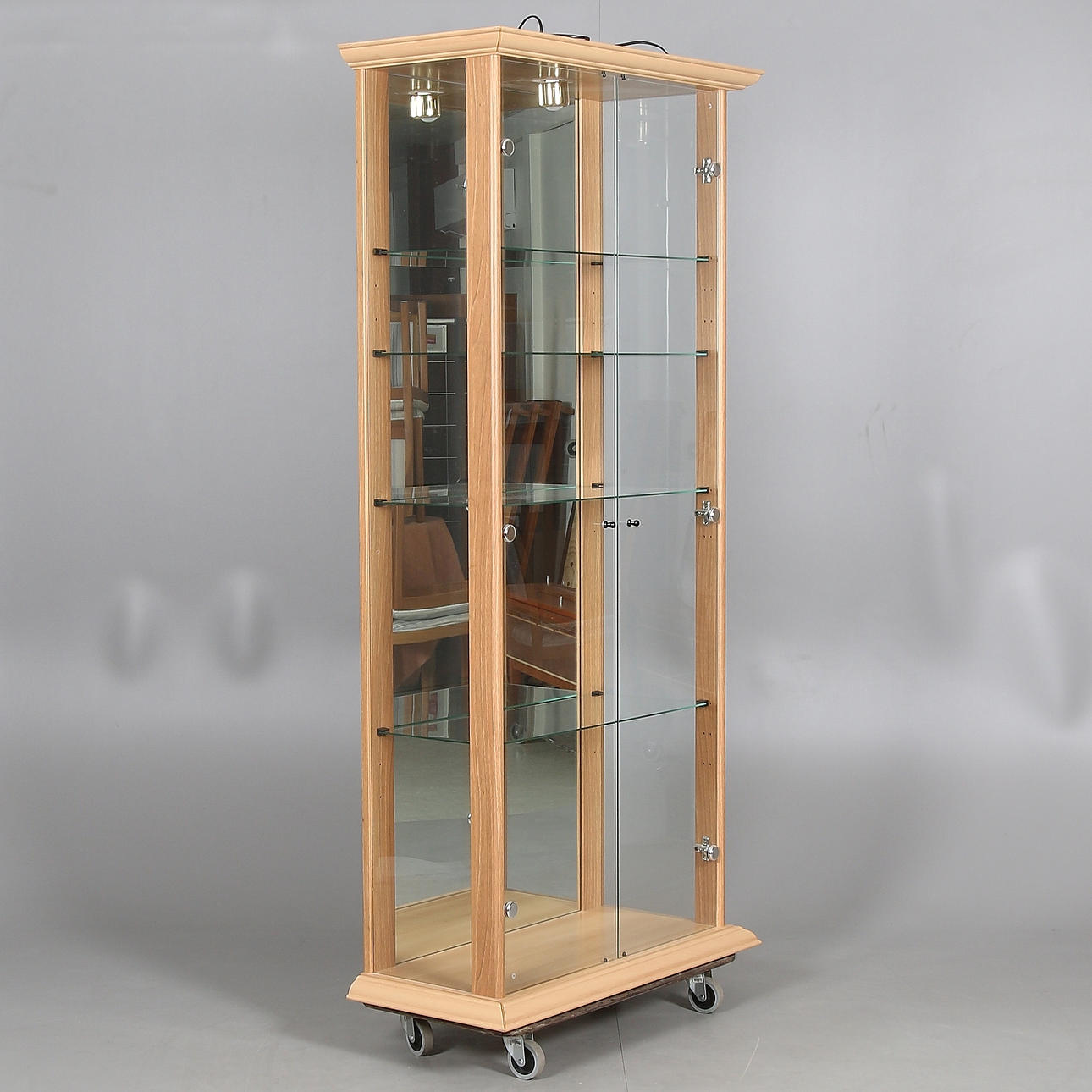DISPLAY CABINET, beech, glass, 2000s.