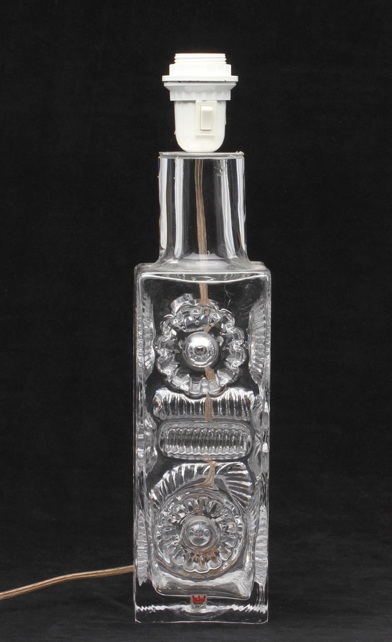 BORDSLAMPA, glas, Ove Sandberg, Kosta.