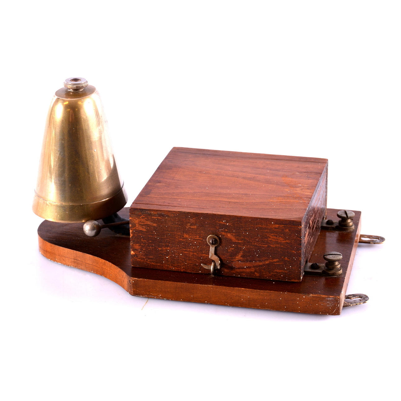 RINGKLOCKA, trä/mässing, 1900-tal.