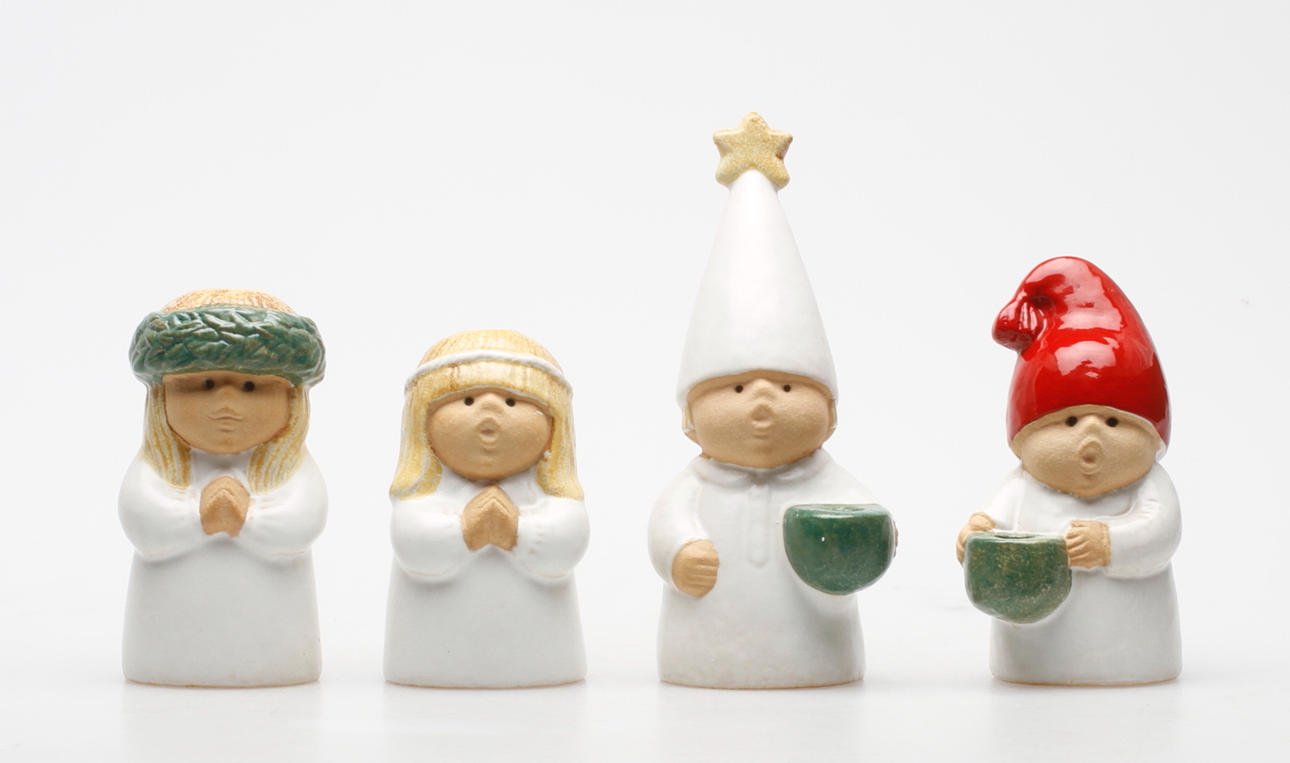 LJUSSTAKAR, 4 delar, "Advent", Lisa Larson.