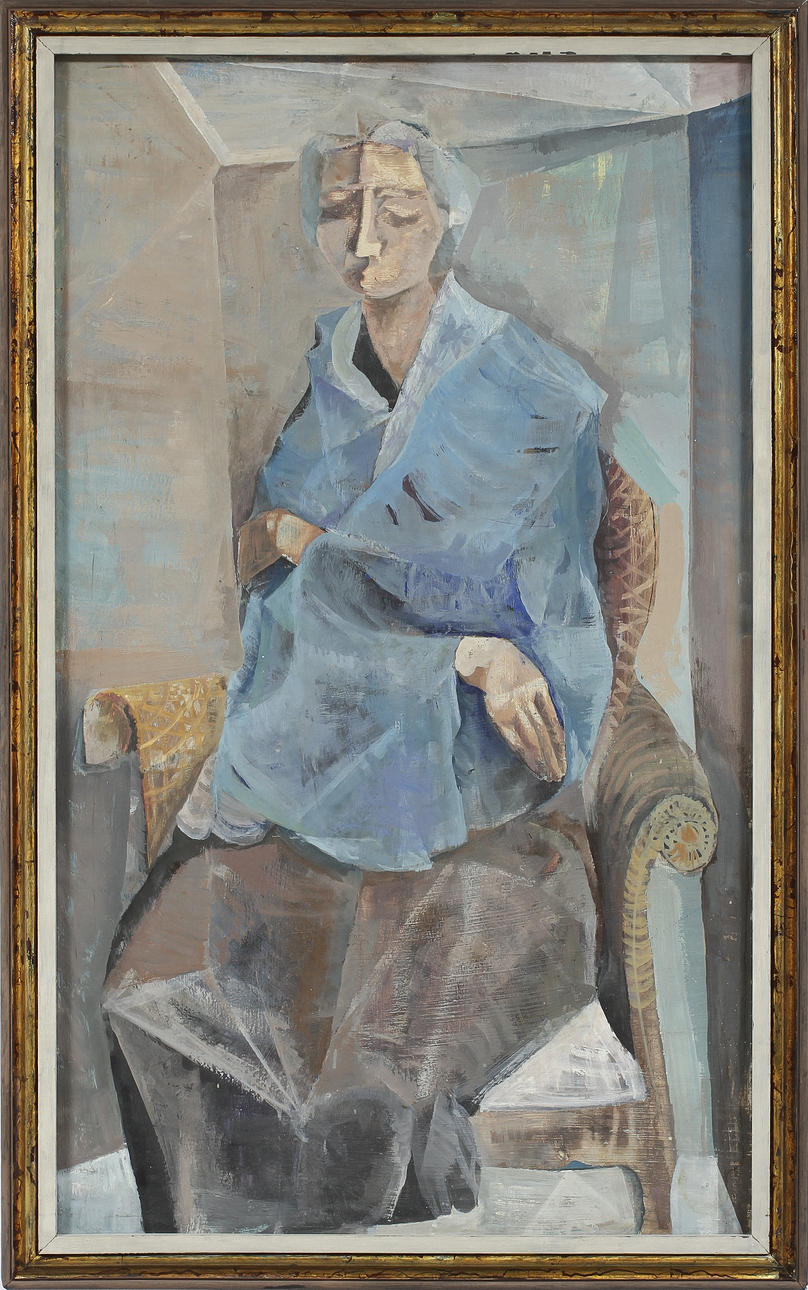 RUNE CLAESSON. Olja på pannå, signerad.