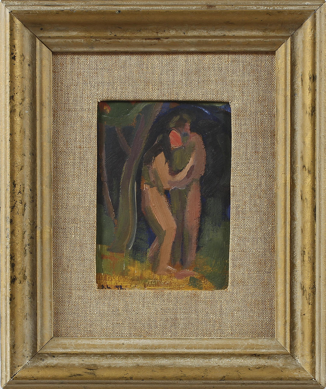 STURE LUNDGREN, olja på pannå, sign o dat -42.