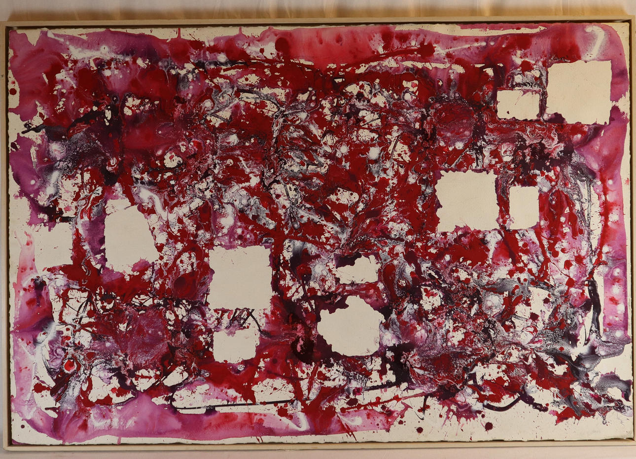 COMPOSICIÓN ABSTRACTA al estilo de "Action Painting" basada en Jackson Pollock.