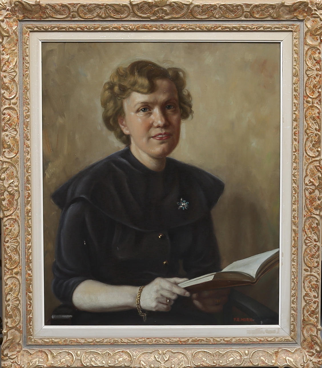 OIDENTIFIERAD KONSTNÄR. Öl auf Leinwand. Signiert FE Horn.