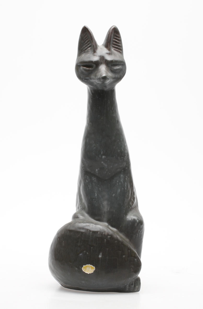 FIGURIN, keramik, räv, Lillemor Mannerheim, Gefle, 1950/60-tal.