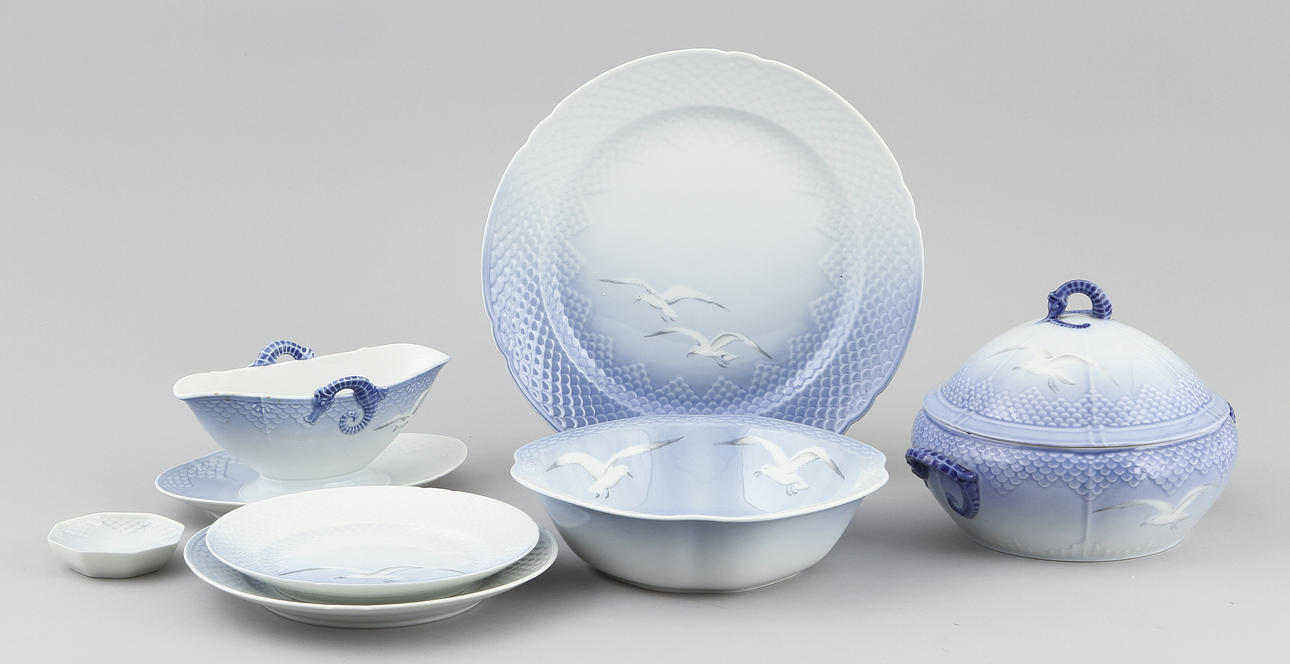 SERVIS, 49 delar, "Måsen", Bing & Gröndahl.