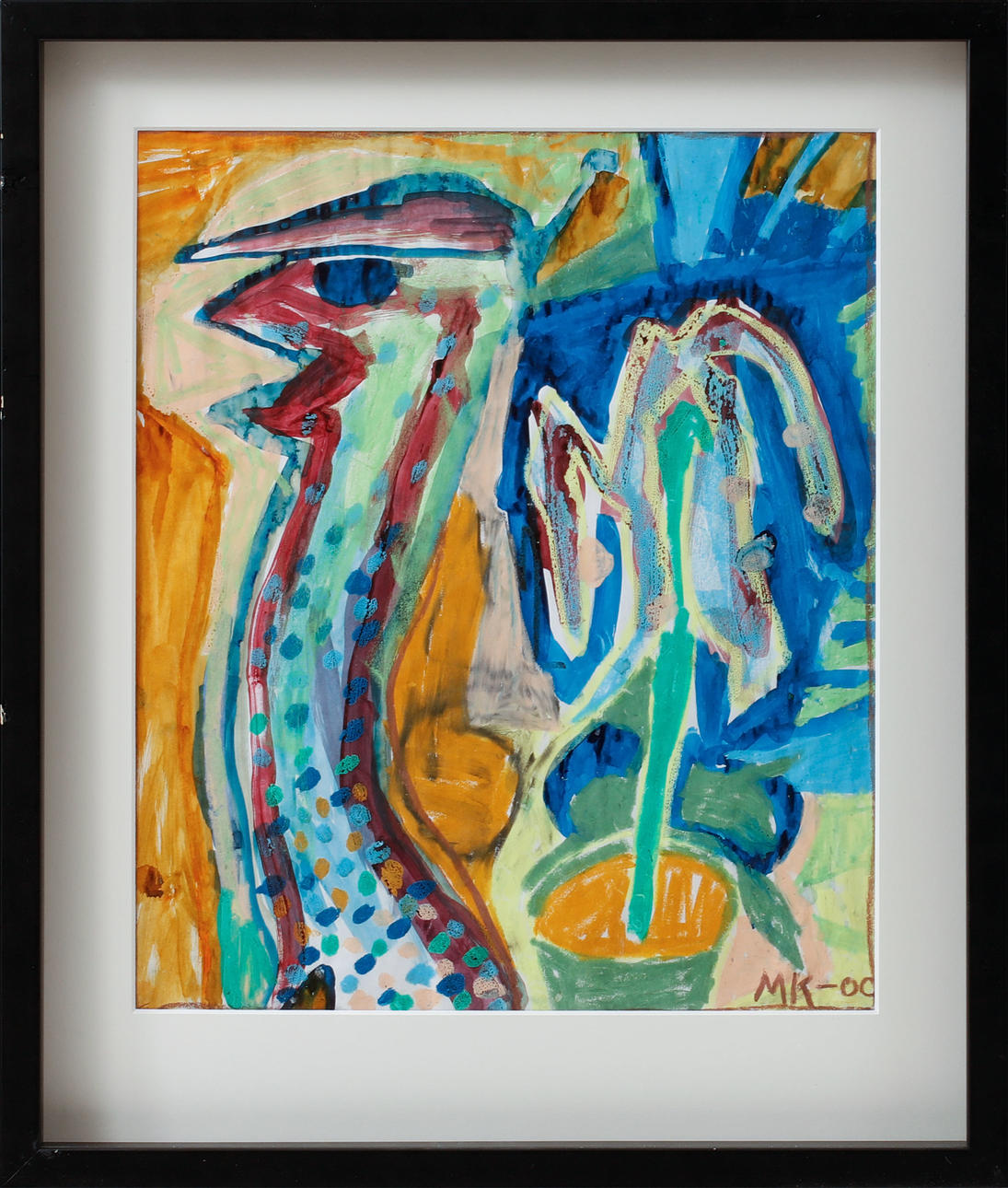 MAURITZ KARSTRÖM. figure composition, watercolor, monogram sign o dat 00.