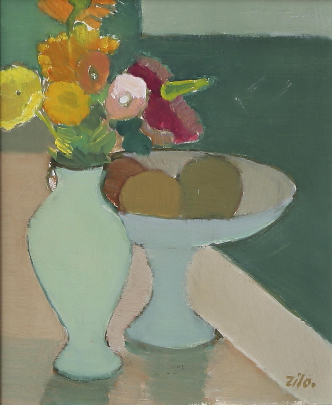 GUNNAR ZILO. Oil on Board, signed.