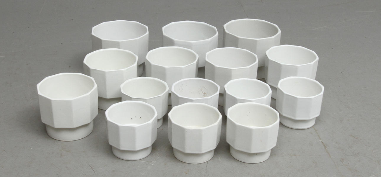 YTTERFODER 15 st, porslin, "Plantina" Gustavsberg.