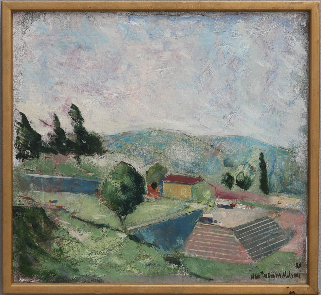 NILS INGVAR NILSSON. "LANDSCHAFT AUS DER TOSKANA".