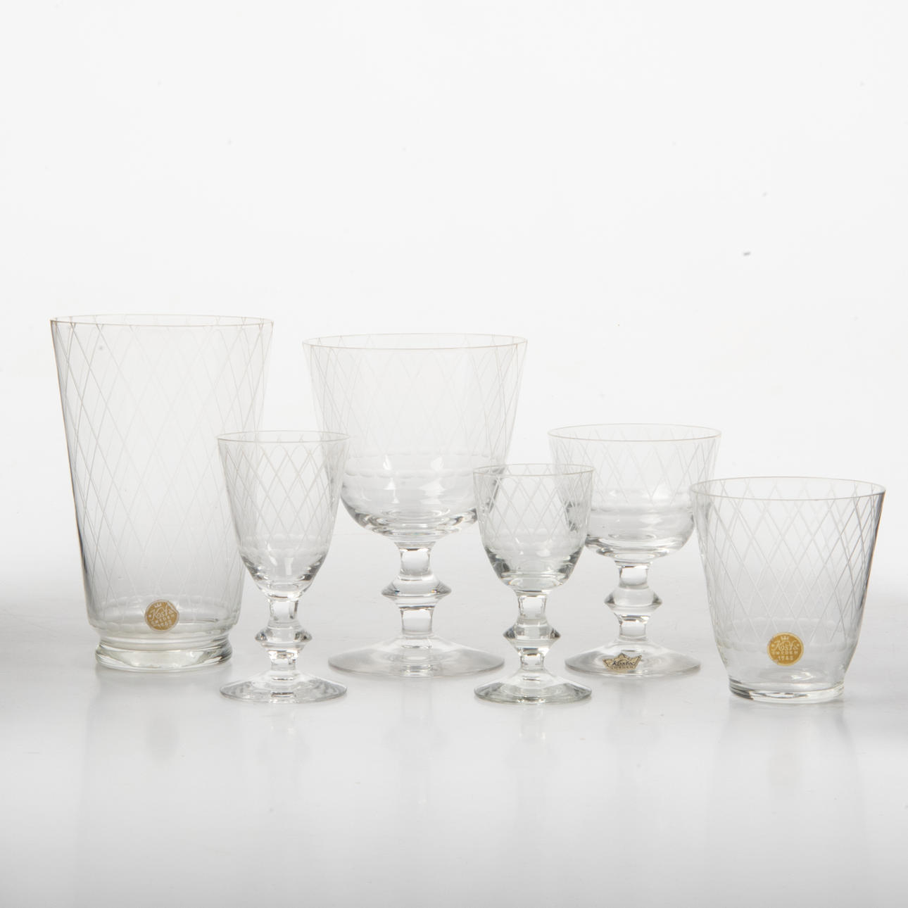 GLASSERVIS, 59 delar, "Sickan", Kosta.