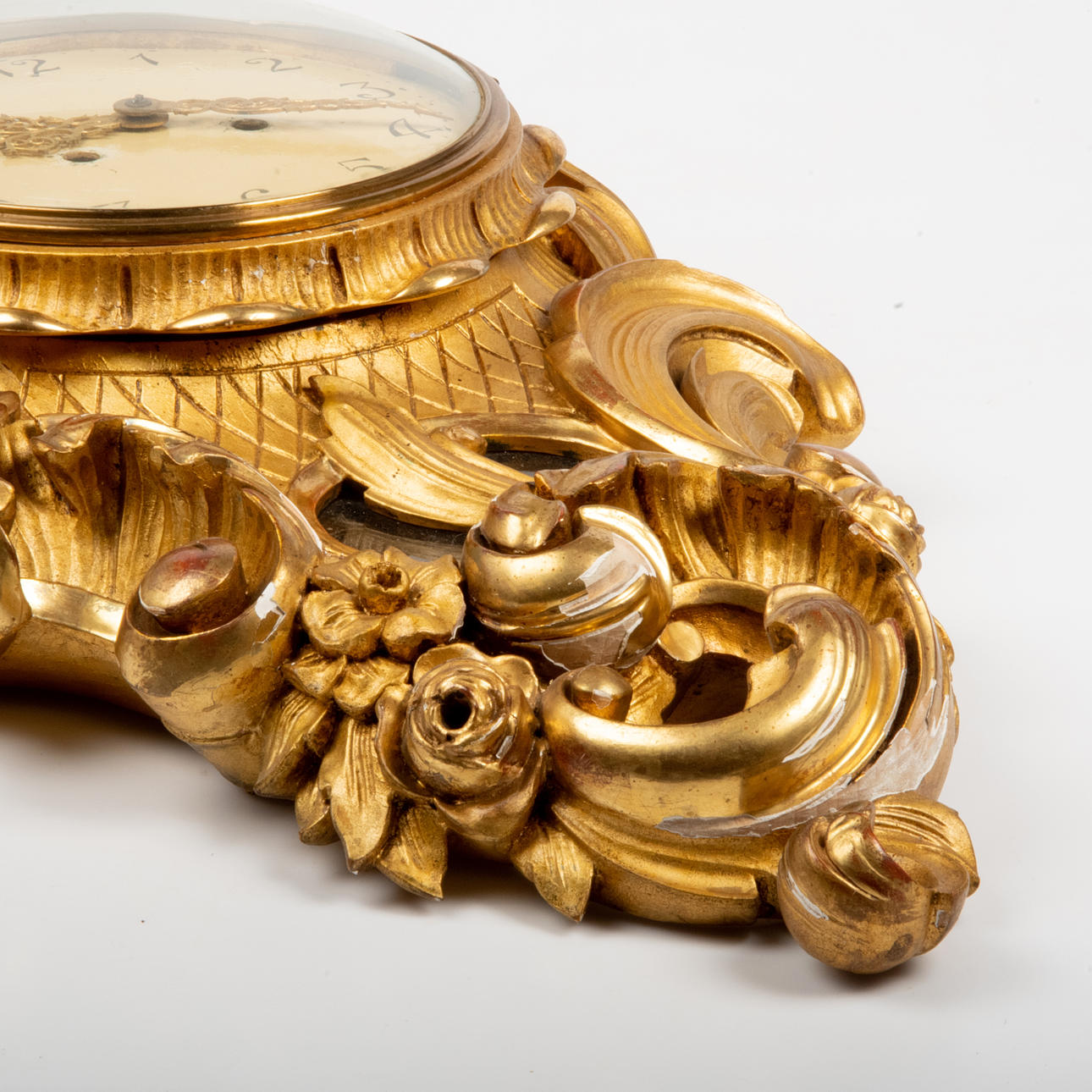 WALL PENDULUM, gilded, rococo style, Johan Ekman, Malmö. Clocks ...