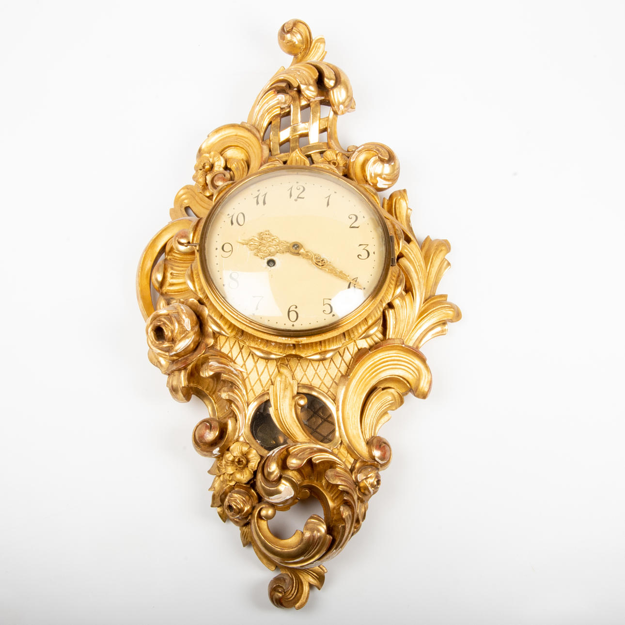 WALL PENDULUM, gilded, rococo style, Johan Ekman, Malmö. Clocks ...