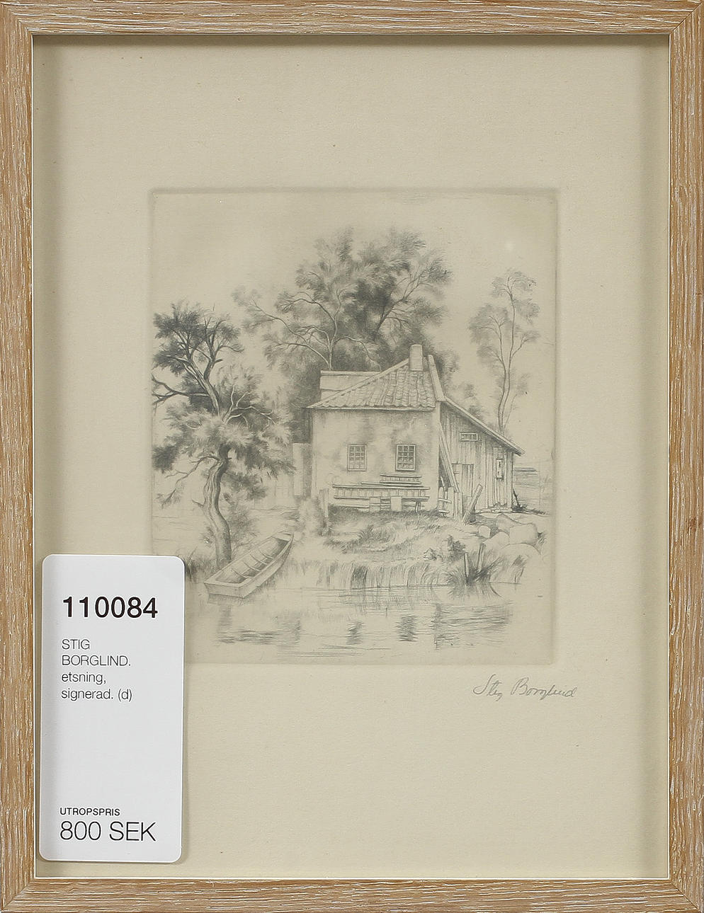 STIG BORGLIND. etsning, signerad.