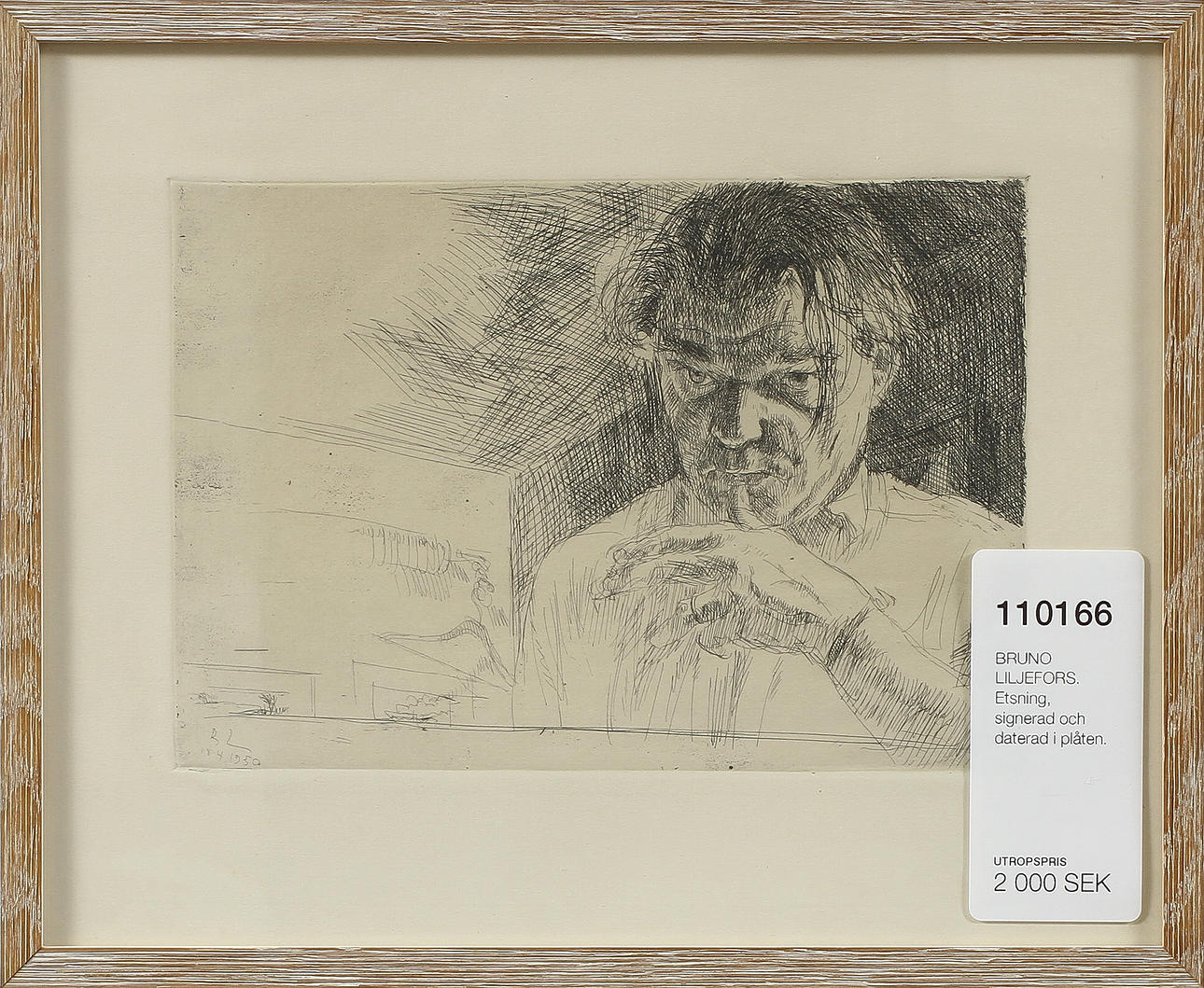 BIRGER LUNDQVIST. Etsning. Signerad och daterad 1950 i plåten.