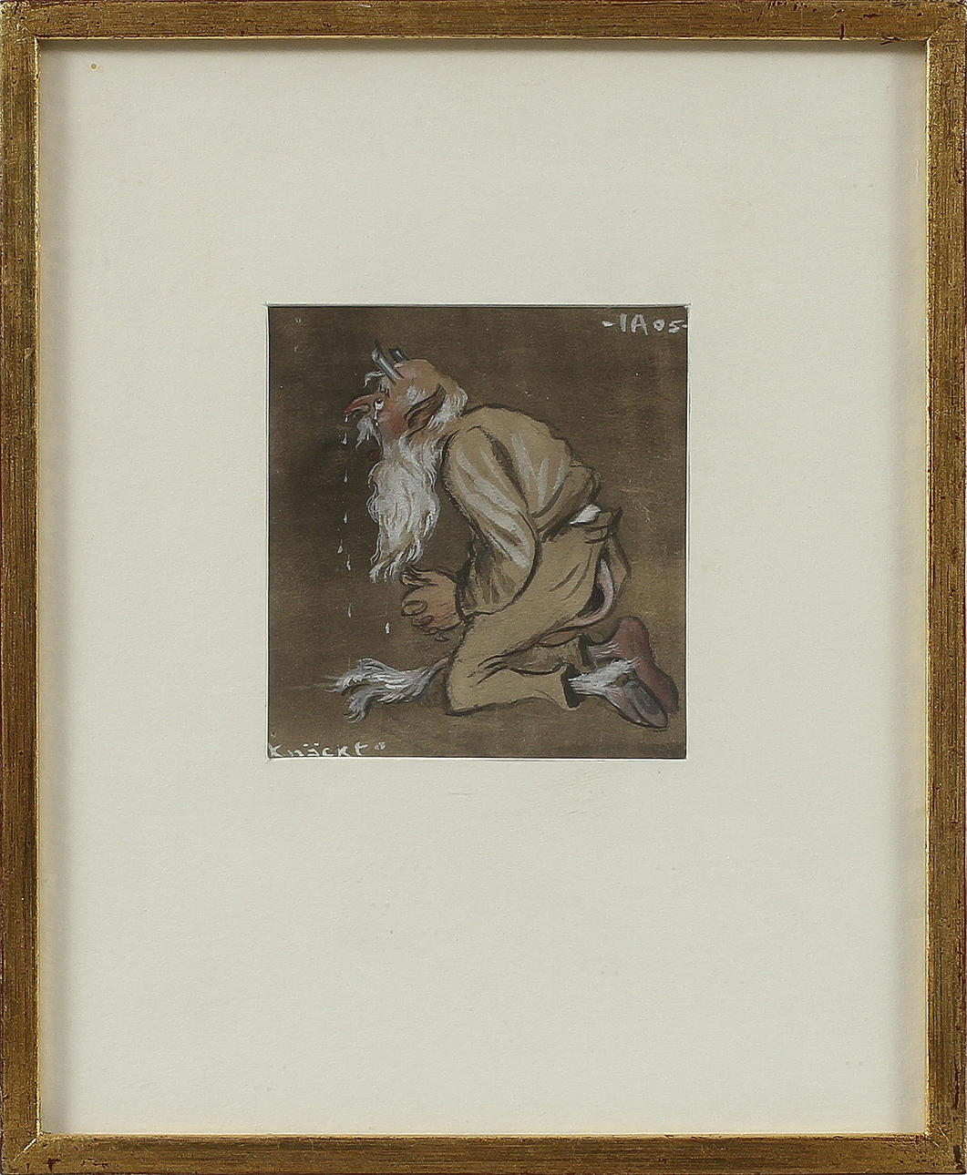 IVAR AROSENIUS. Akvarell, "Knäckt", signerad.