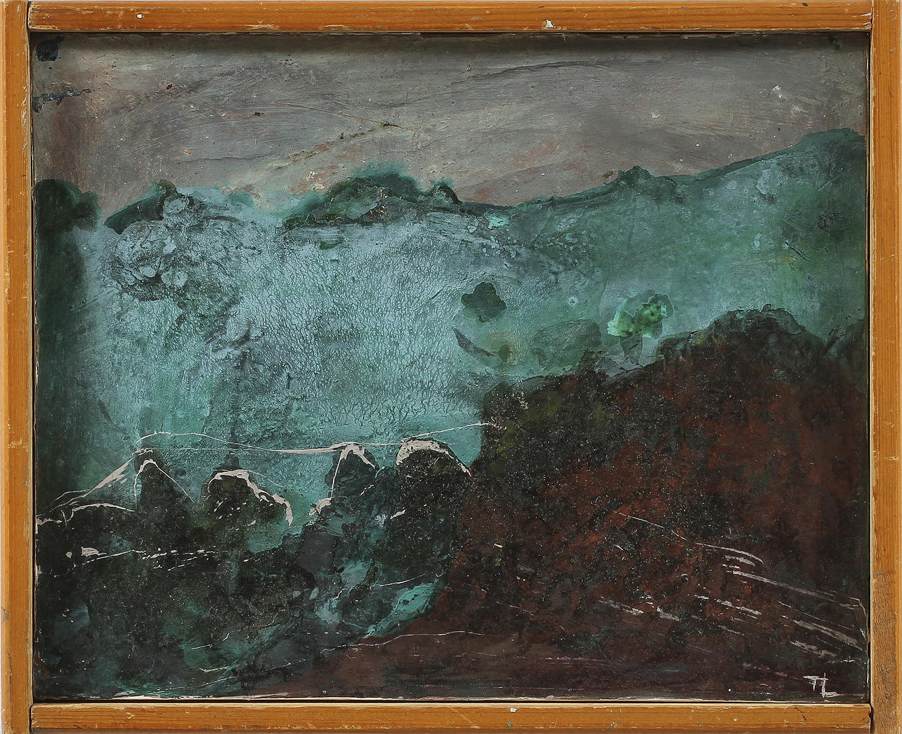 TOMAS LIDÉN. Olja på pannå, signerad TL.