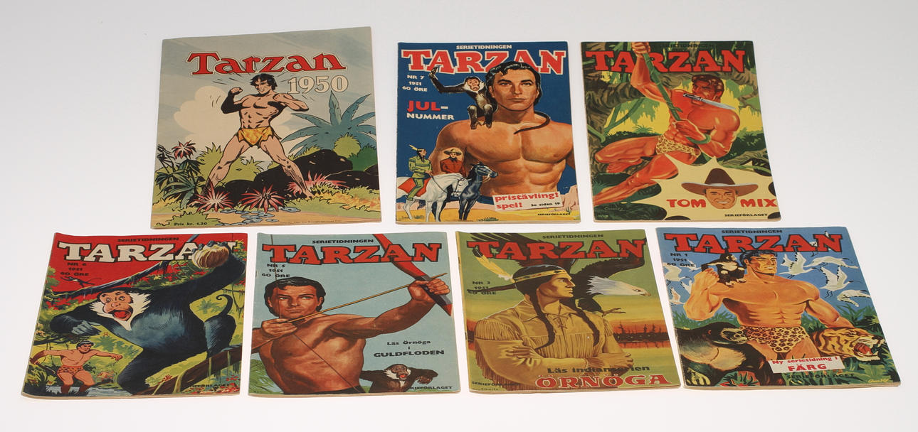 SERIETIDNING TARZAN 1950 och 1,2,3,5,6,7.