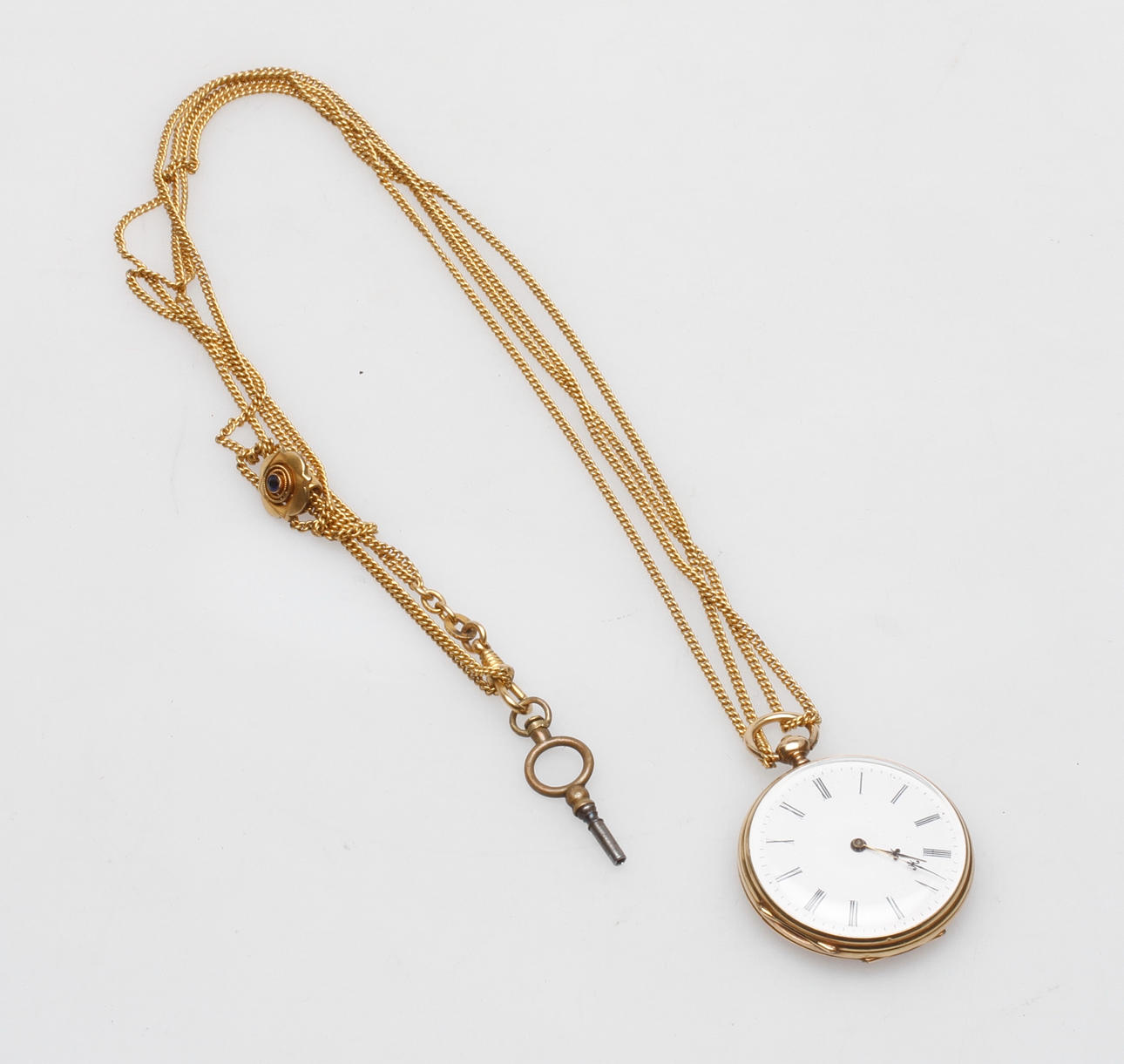 FICKUR med KEDJA, 18k guld.