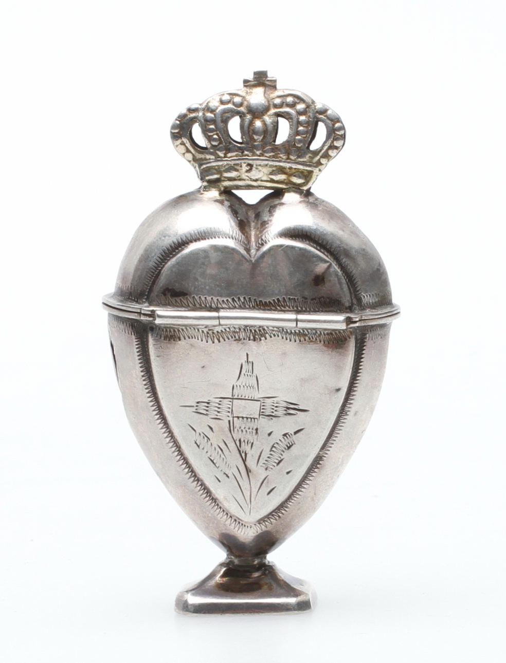 LUKTDOSA, silver, Danmark, 1800-tal.