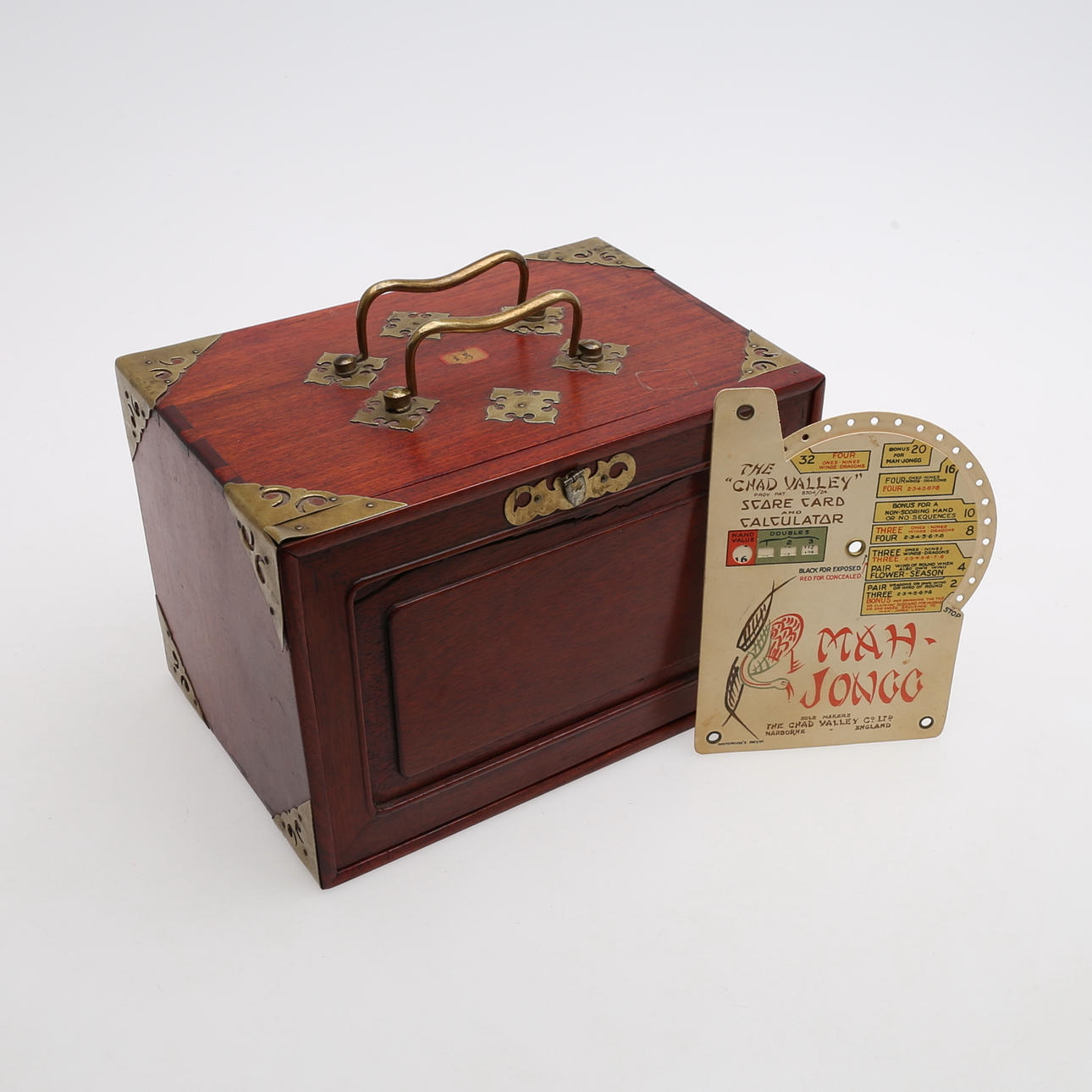 MAH-JONG GAME, mit Bambus- und Knochenplättchen, 111-tlg.