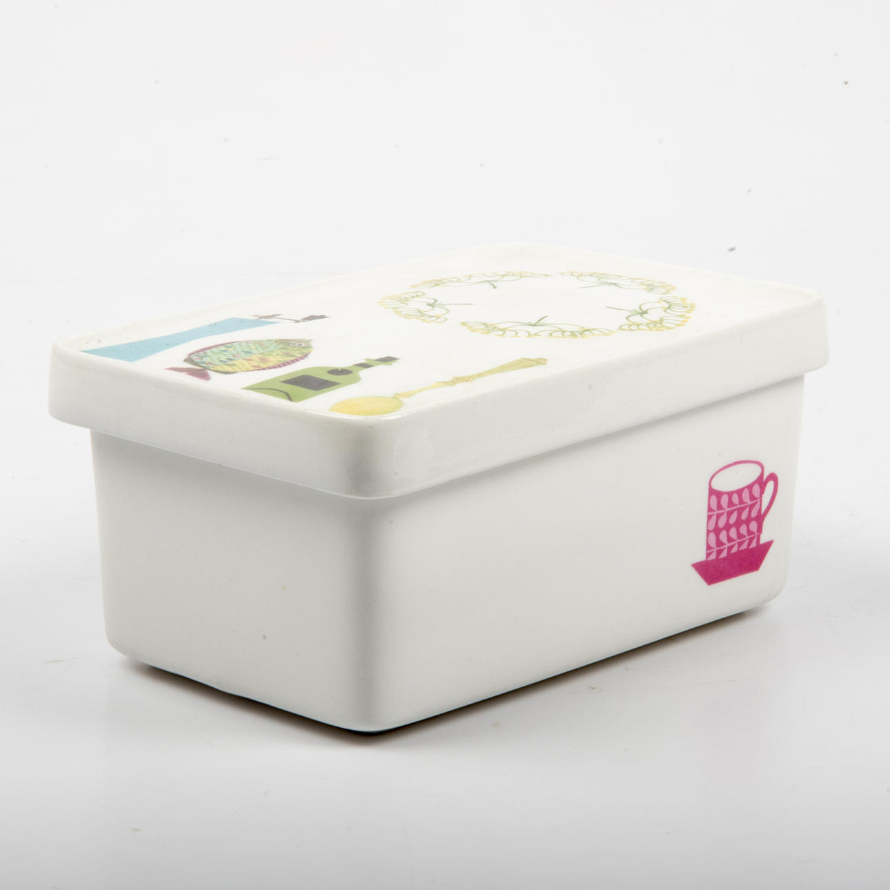 STIG LINDBERG. Smörask, "Pynta", porslin, Gustavsberg.