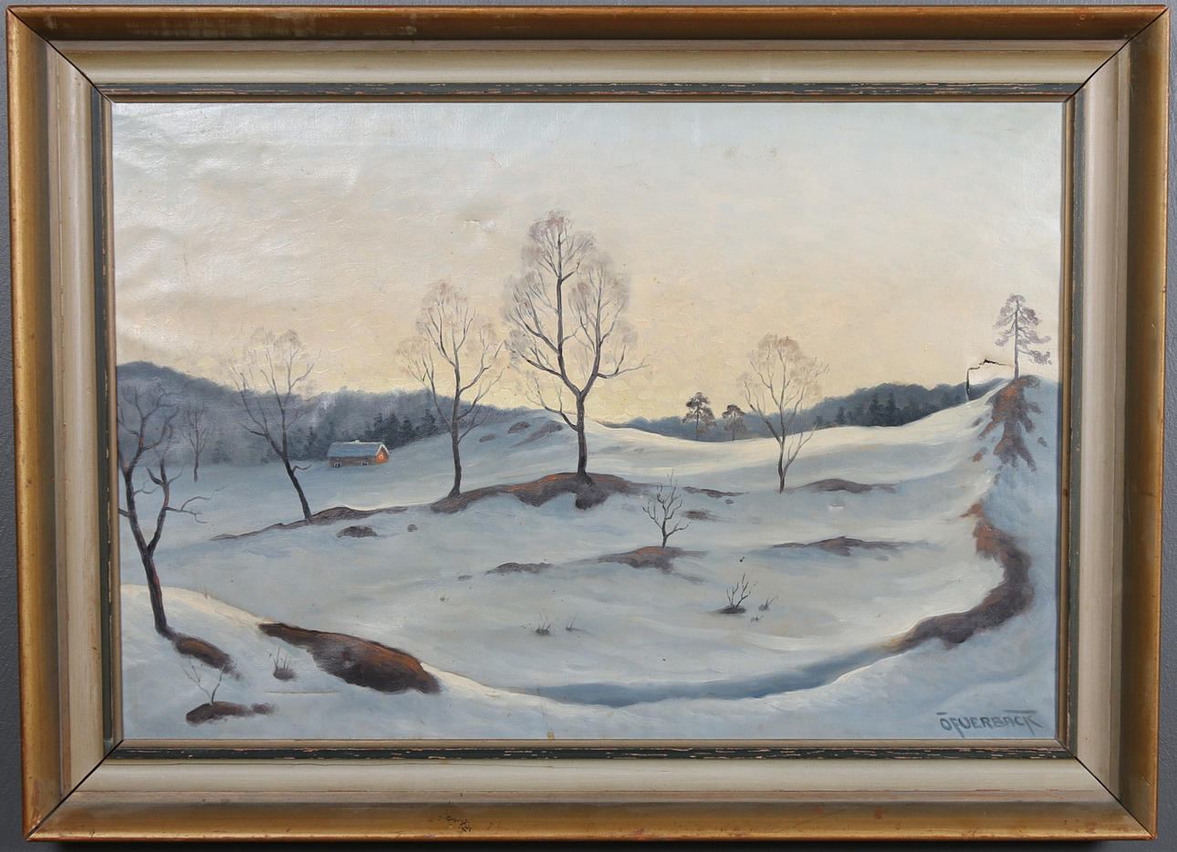 CARL IVAR ÖFVERBECK. Vinterlandskap, olja på duk, signerad, 1900-tal.
