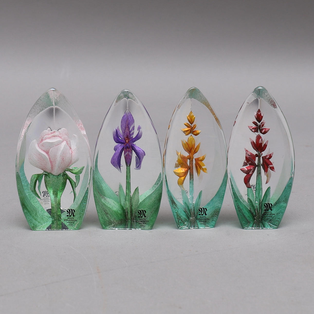 Red Orchid Mats Jonasson クリスタル Art Glass Noviata | Masq Sculpture | Mats Jonasson Crystal – Online