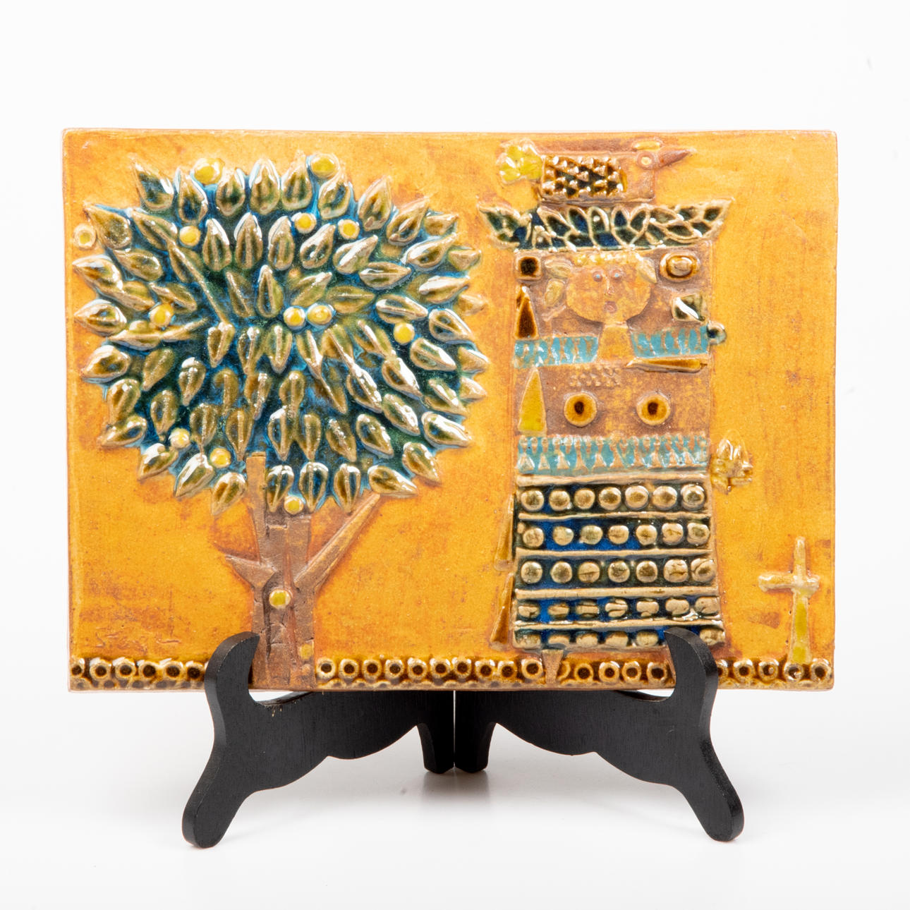 STIG LINDBERG. Wall relief, stoneware, Gustavsberg.