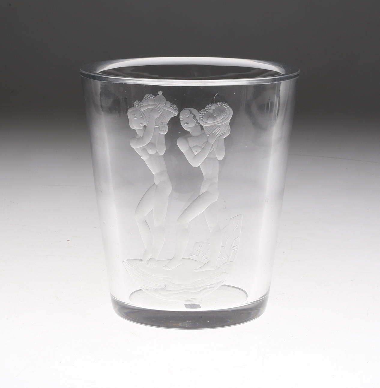 VAS, glas, Simon Gate, Orrefors, signerad.