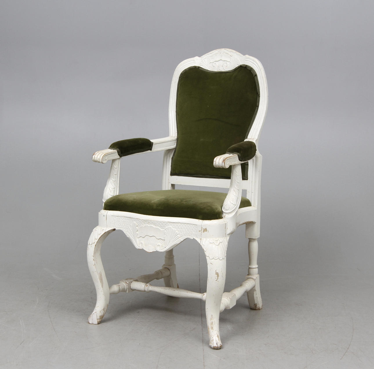 KARMSTOL, rokoko-typ, sent 1800-tal.