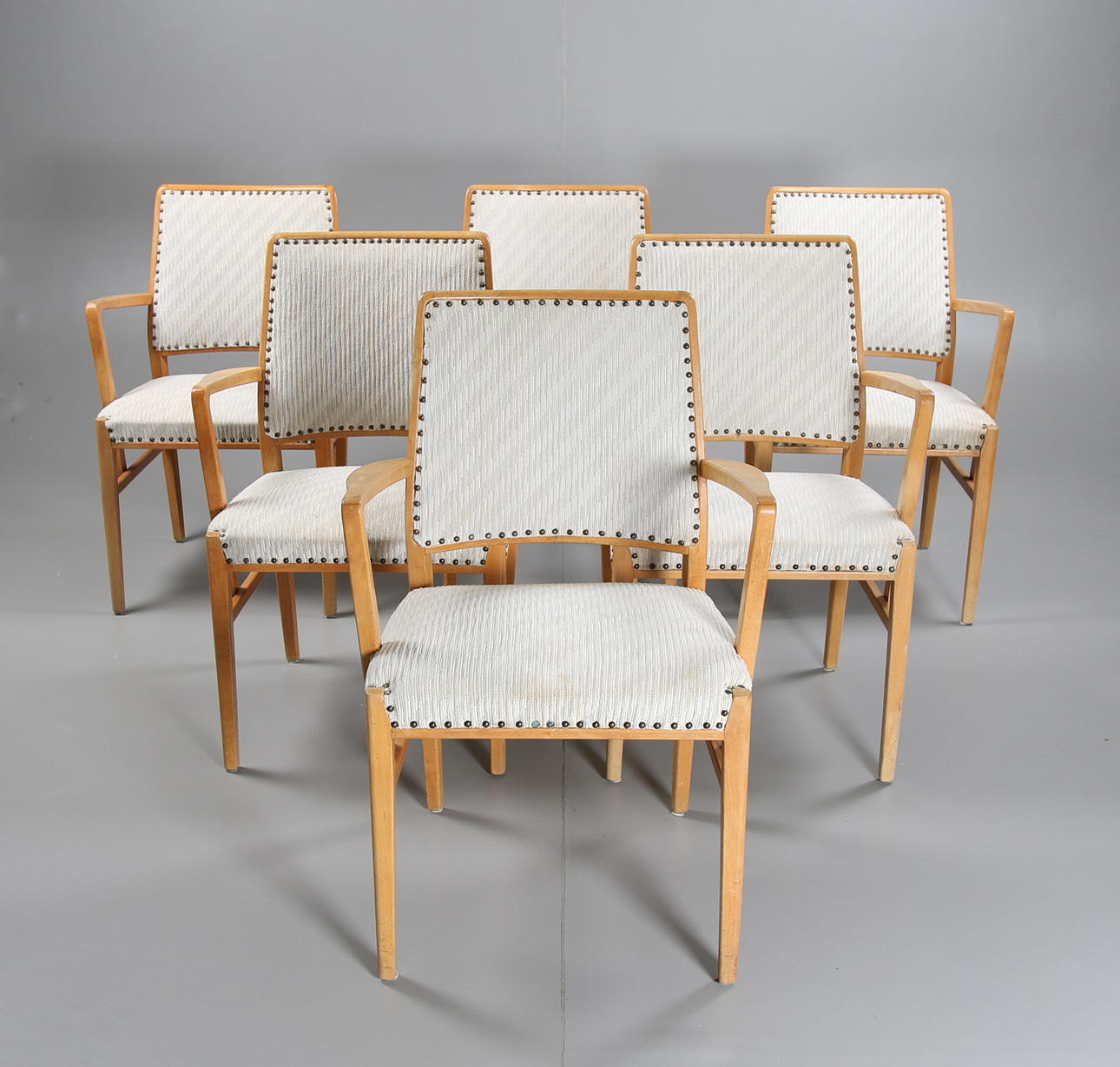 KARMSTOLAR, 6 st, 1900-tal, brickmärkta, ASKI Kontorsmöbelindustrier.