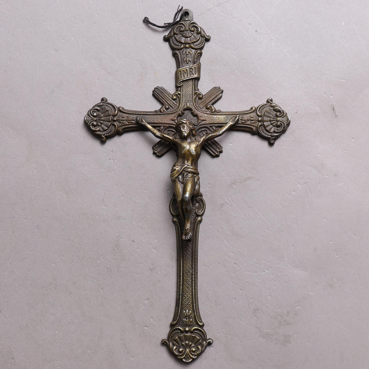 CRUCIFIX, brass, Zero Denmark, signed.