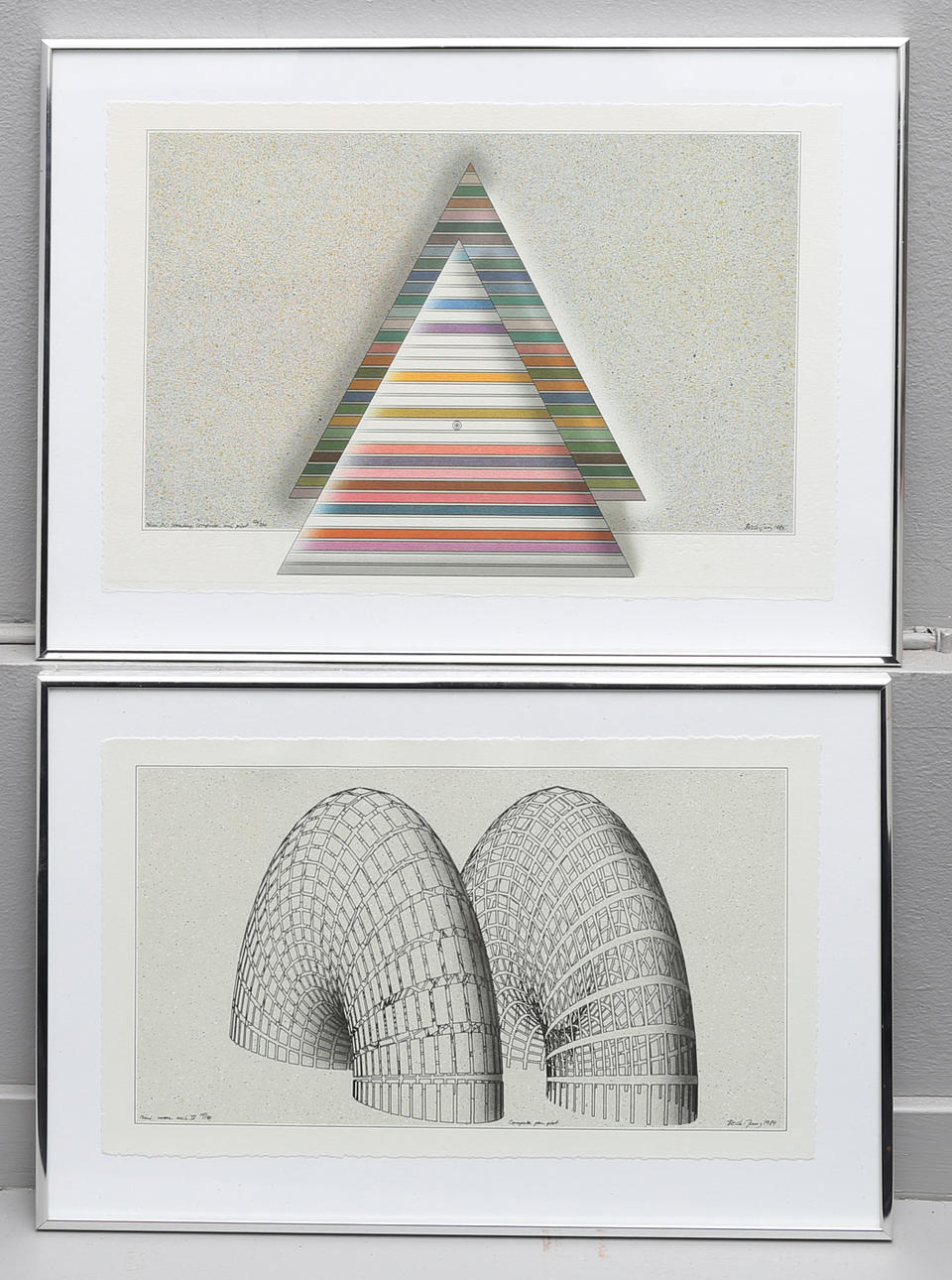 BECK&JUNG. TWO COMPUTER INK PLOTS.