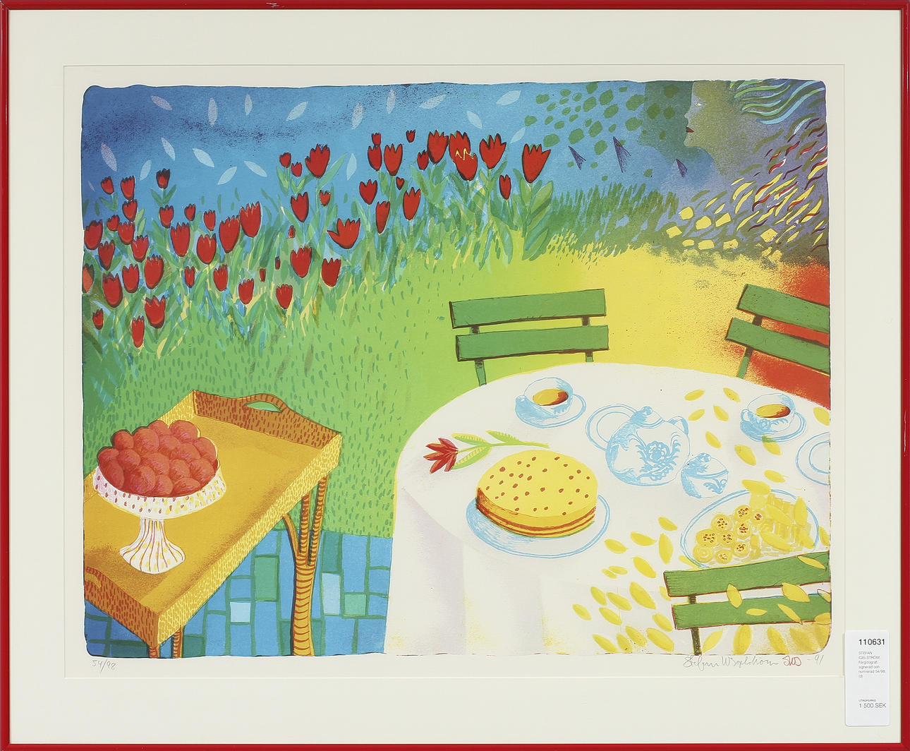 STEFAN IGELSTRÖM. Färglitografi, signerad och numrerad 54/98.