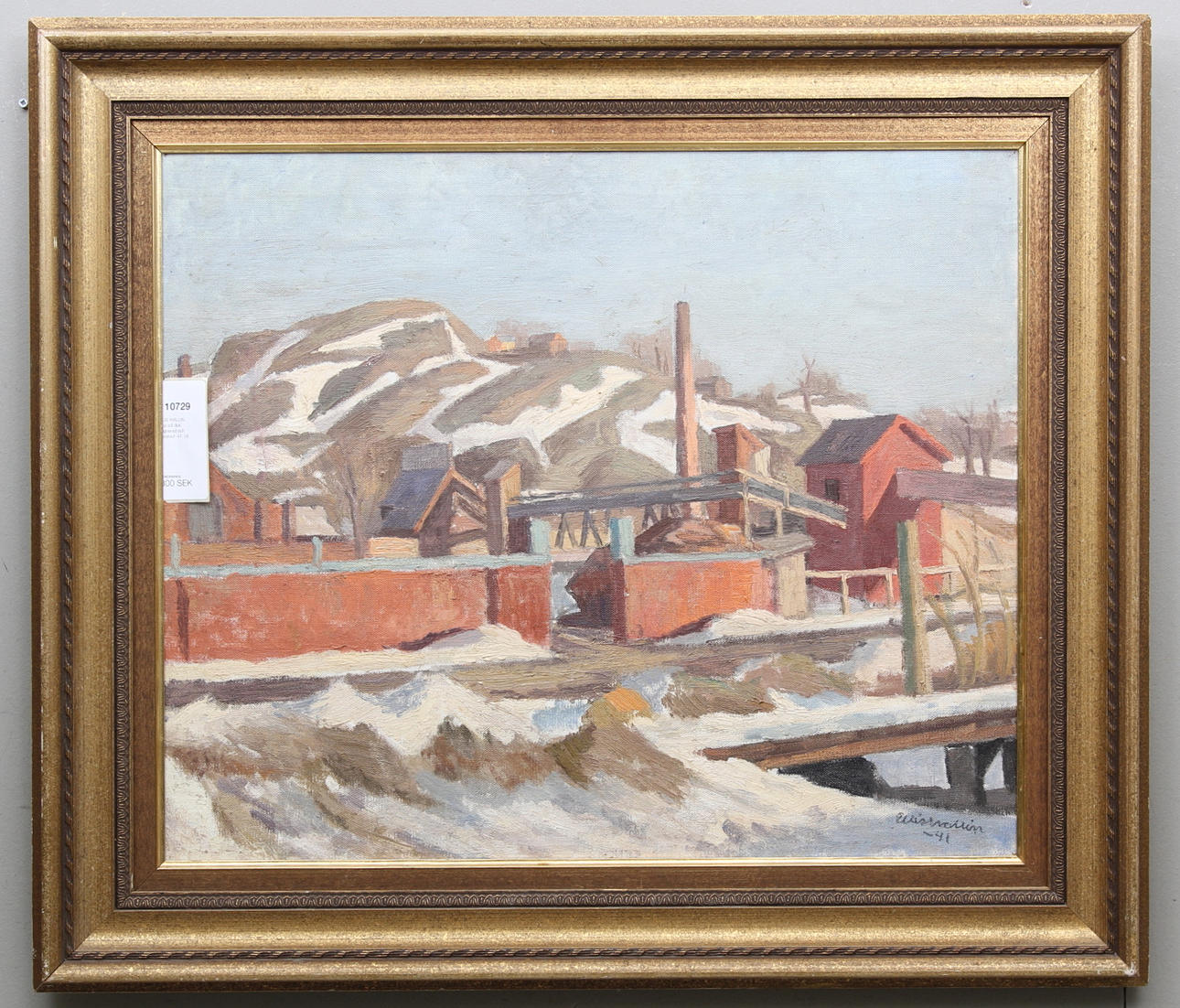 ELIS WALLIN. Olja på duk. Signerad och daterad -41.