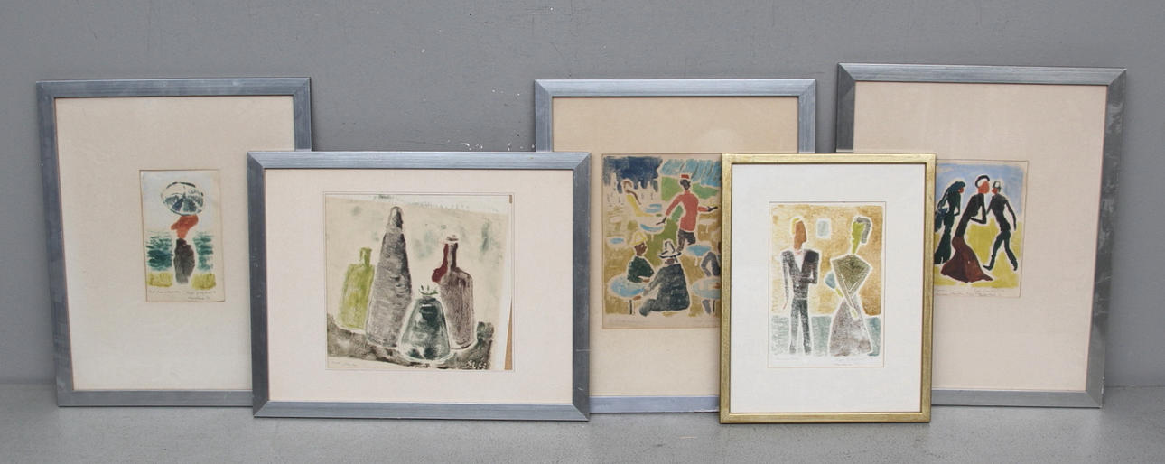 SIGGE LJUNGQVIST. Grafiska blad, 5 st. Signerade.