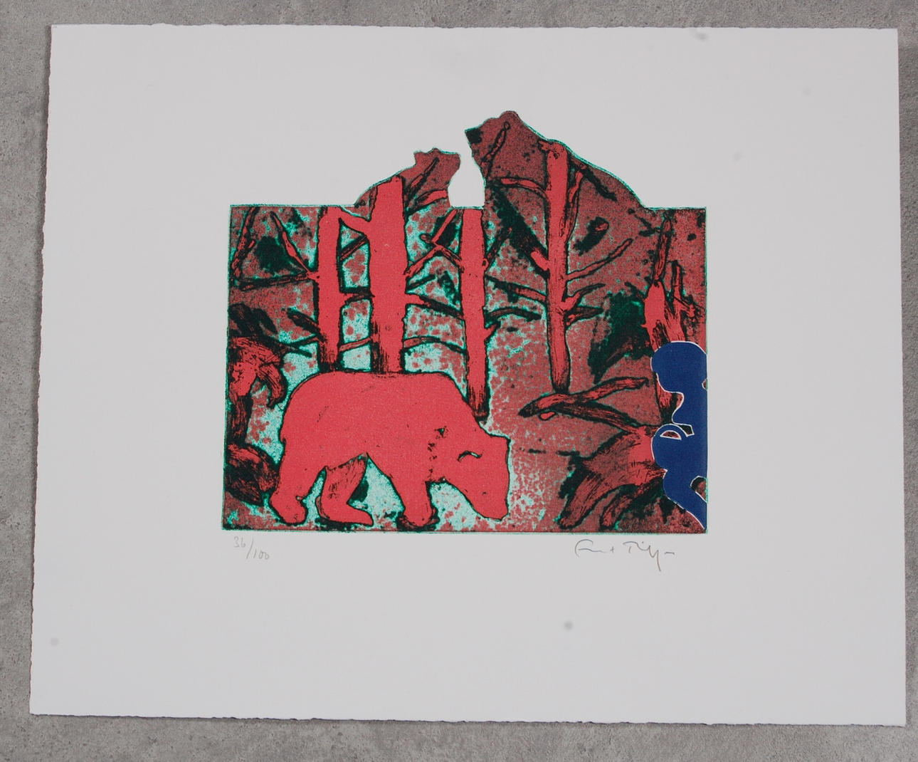 ERNST BILLGREN. färglitografi, signerad, numrerad 36/100.