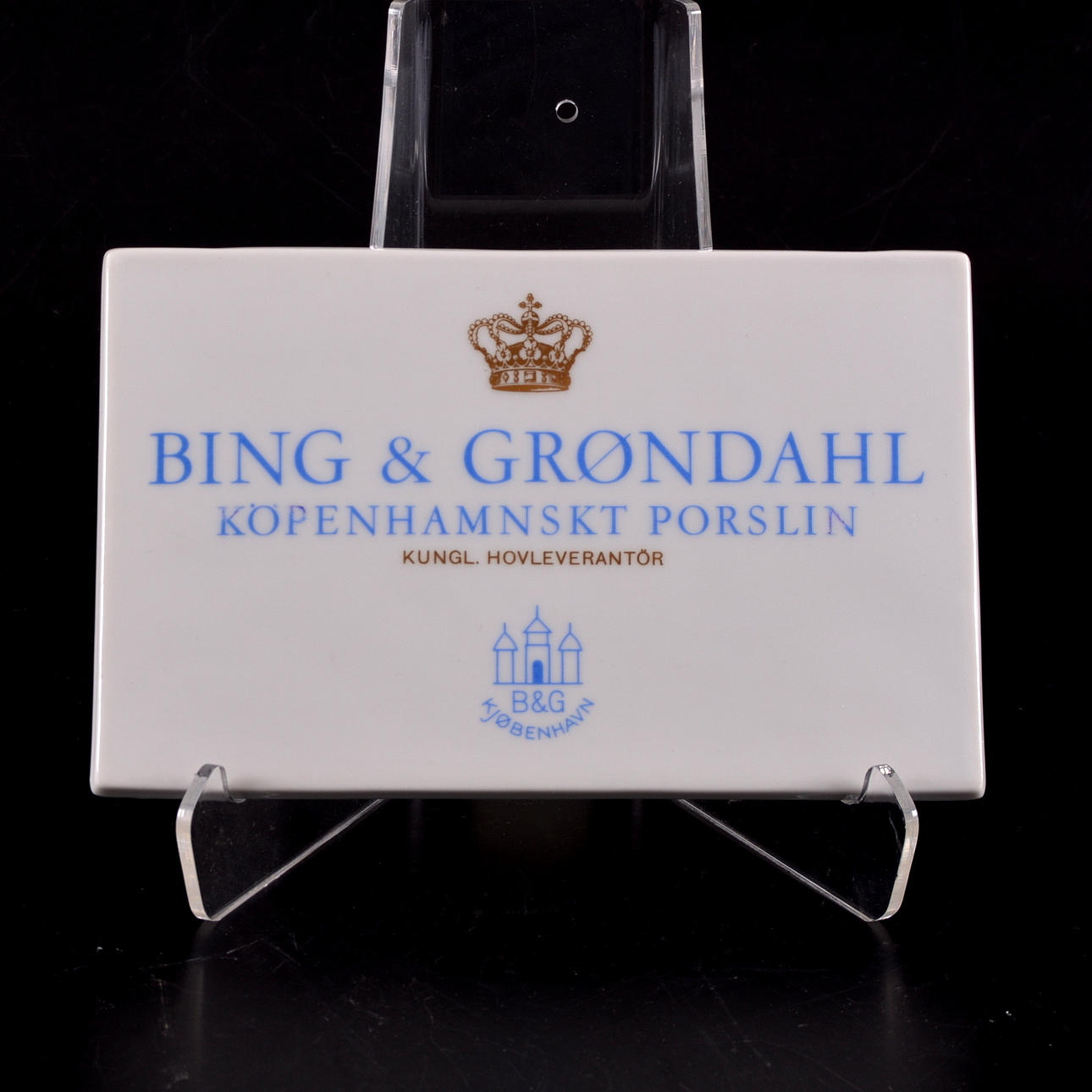 PORSLINSSKYLT, Bing & Grøndahl.