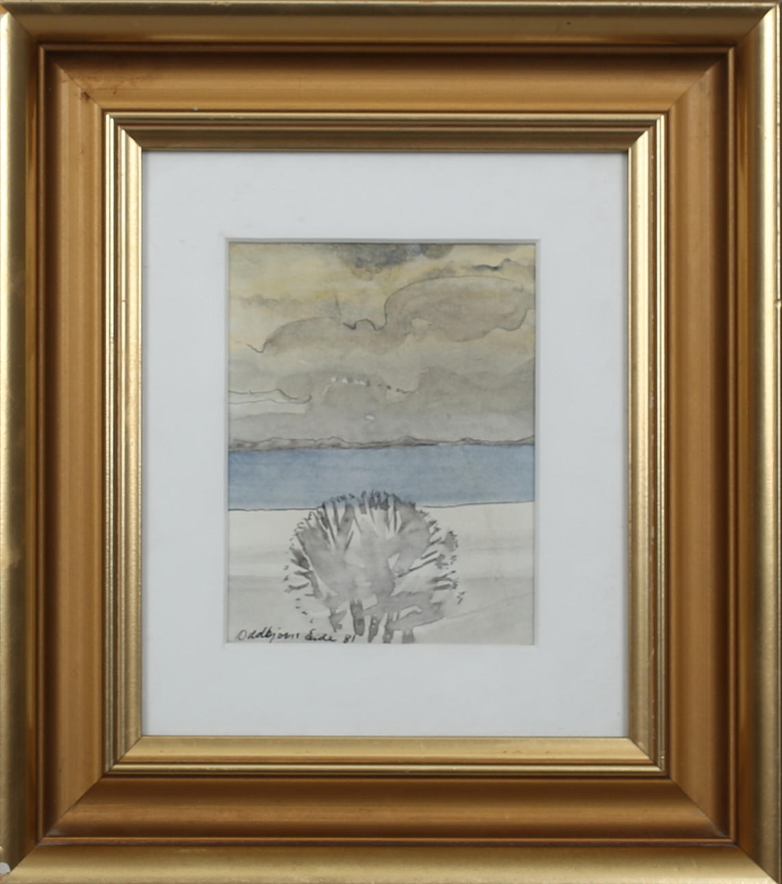 ODDBJÖRN EIDE. Landskap. Akvarell. Signerad och daterad -81.