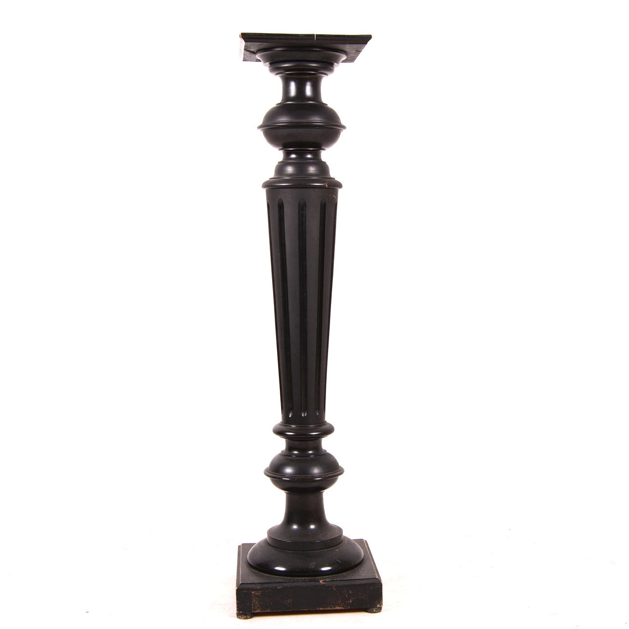 PIEDESTAL, svart trä, 1900-tal.