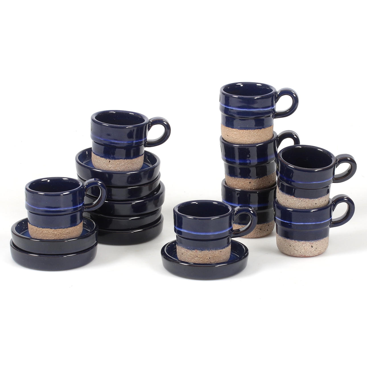 TEA SET, 16 parts, earthenware, "Thomas blue", Thomas Hellström, Nittsjö.